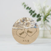 Spoor hart-sparen de Datum Save The Date (Staand voorkant)