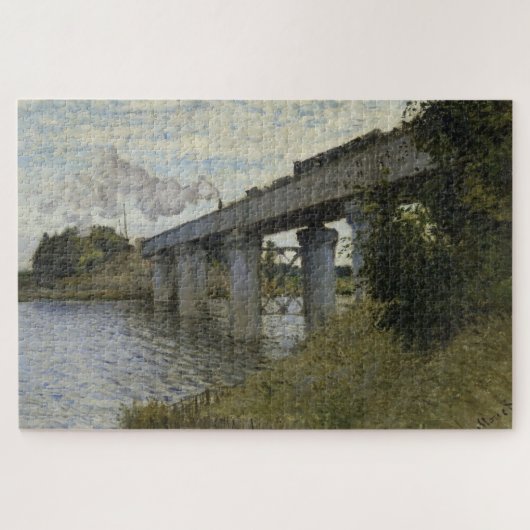 Spoorbrug bij Argenteuil (Monet) Legpuzzel (Horizontaal)