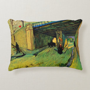 Spoorbrug over Montmajour van Vincent van Gogh Accent Kussen