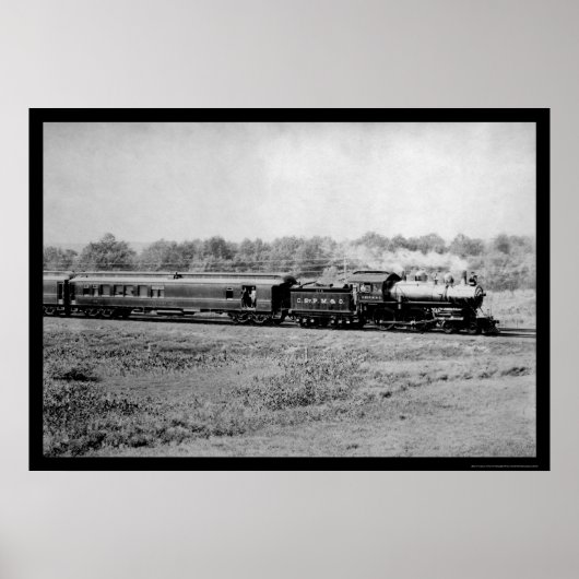 Spoorlijn Chicago en Northwestern 1899 Poster (Voorkant)