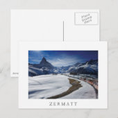 Spoorlijn Gornergrat en Matterhorn in Zermatt Briefkaart (Voorkant / Achterkant)