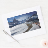 Spoorlijn Gornergrat en Matterhorn in Zermatt Rechthoekige Sticker (Envelop)