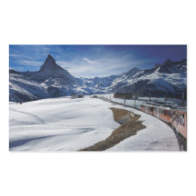 Spoorlijn Gornergrat en Matterhorn in Zermatt