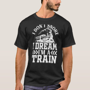 Spoorlijn ik droomde niet dat ik een trein ben. t-shirt