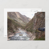 Spoorlijn van Inca naar het briefkaart Machu Picch (Voorkant / Achterkant)