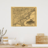 Spoorlijn zeescheepvaart poster (Keuken)