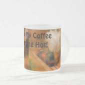 Spoorstaaftrein voor treinreizigers Art III Matglas Koffiemok (Voorkant rechts)