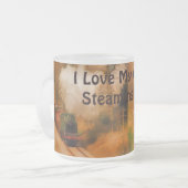 Spoorstaaftrein voor treinreizigers Art III Matglas Koffiemok (Voorkant links)