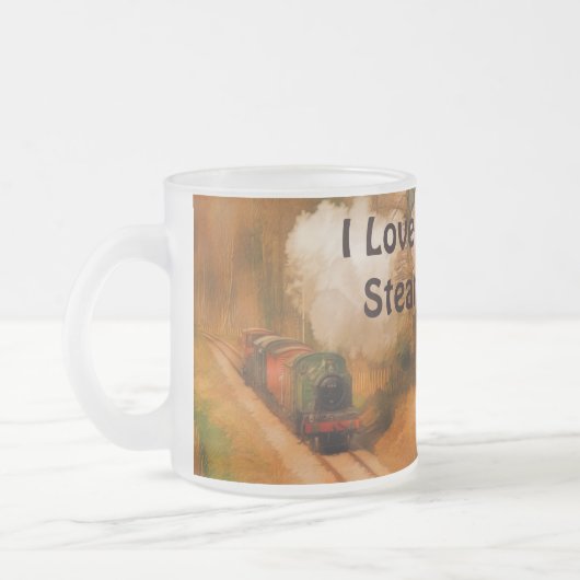 Spoorstaaftrein voor treinreizigers Art III Matglas Koffiemok (Links)