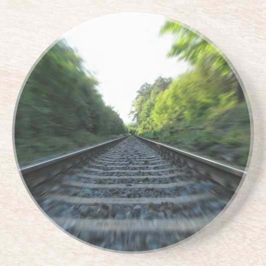 Spoortracés Zandsteen Onderzetter (Voorkant)