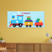 Spoortrein Kinder verpakte canvas drieluik muur A (Insitu (Woonkamer))