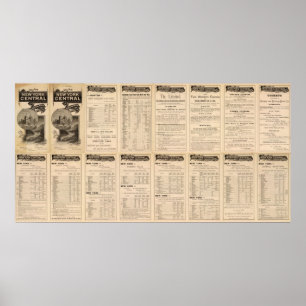 Spoorweg 2 van New York Central en Hudson Poster