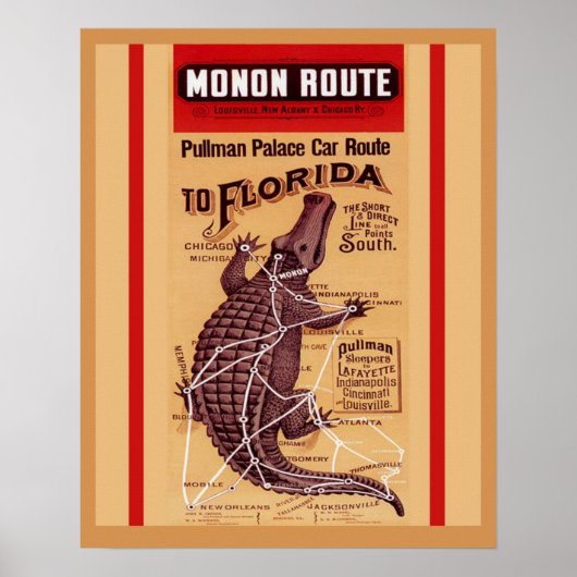  spoorweg Alligator Poster (Voorkant)