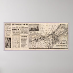 Spoorweg Chicago en Grand Trunk Poster