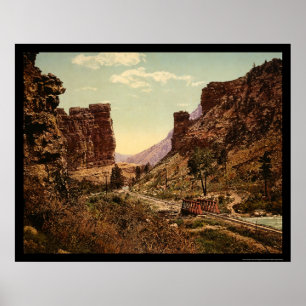 Spoorweg Denver en Rio Grande in Utah 1900 Poster