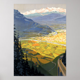  spoorweg Grenoble Frankrijk Poster