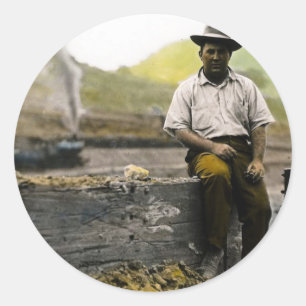  spoorweg Hobo Ronde Sticker