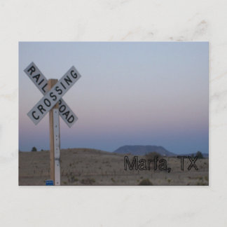 Spoorweg langs Marfa, TX Briefkaart