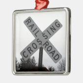 Spoorweg Metalen Ornament (Links)