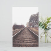 Spoorweg naar oneindig briefpapier (Staand voorkant)