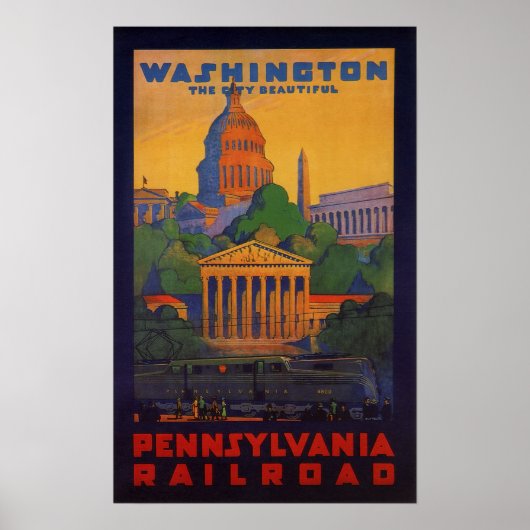 Spoorweg naar Washington D.C. Reis Poster (Voorkant)