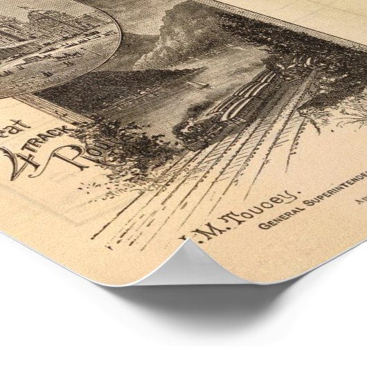 Spoorweg New York Central en Hudson Poster (Hoek)