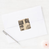 Spoorweg New York Central en Hudson Vierkante Sticker (Envelop)