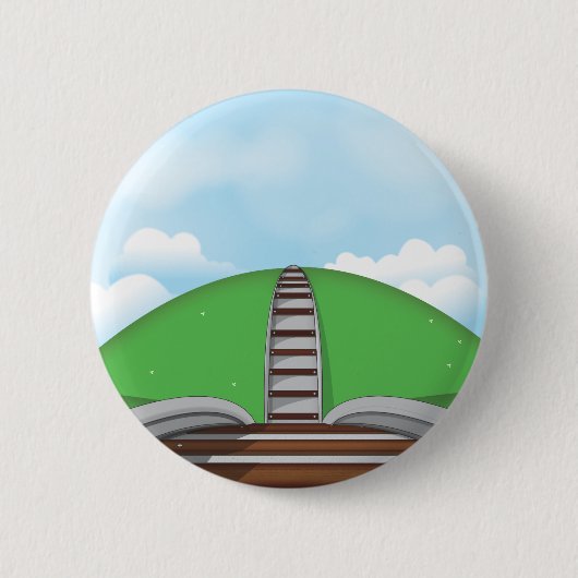 Spoorweg Ronde Button 5,7 Cm (Voorkant)