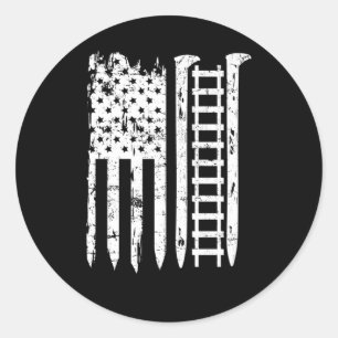 Spoorweg Spike Amerikaanse Vlaggentrein voor Spoor Ronde Sticker