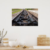 Spoorweg verdwijnt op afstand poster (Keuken)