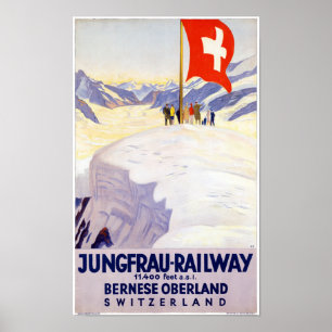 Spoorweg Vintage Poster Zwitserland