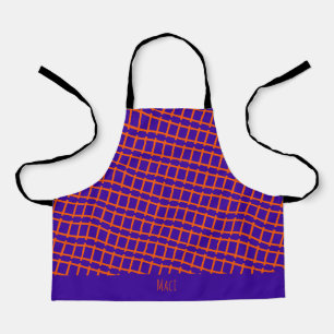 Spoorweg Violet Sinaasappel Minimal Pattern Schort