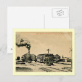 Spoorwegdepot, Pompton, Vintage van New Jersey Briefkaart (Voorkant / Achterkant)