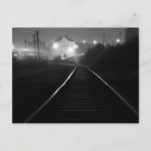 Spoorwegen bij nacht - Oude Cwmbran 1977 Briefkaart