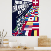 Spoorwegfietsen Zurich 1936 Poster (Keuken)