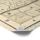 Spoorwegkaart Adirondack Mountains (1895) Poster (Hoek)