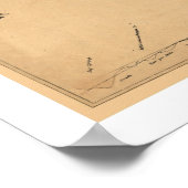 Spoorwegkaart Gettysburg 1839 Poster (Hoek)