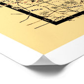 Spoorwegkaart Minnesota 1897 Poster (Hoek)