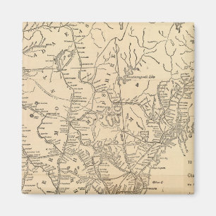 Spoorwegkaart Nieuwe Engelstalige staten Magneet