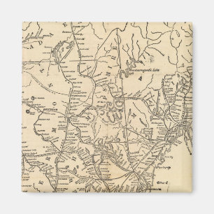 Spoorwegkaart Nieuwe Engelstalige staten Magneet