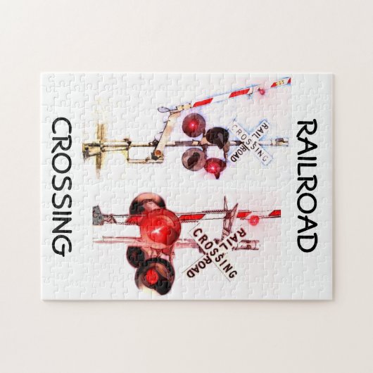 Spoorwegkruising Signal Puzzle Legpuzzel (Horizontaal)