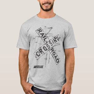 SPOORWEGOVERGANG DOOR AMERIKAANSE TREINEN T-SHIRT