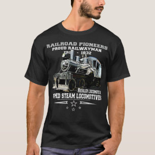 Spoorwegpioniers stoomlocomotief Heisler T-shirt