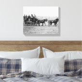 Spoorwegrassfoto van stagecoach canvas afdruk (Insitu (Slaapkamer))