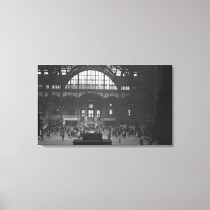Spoorwegstation Canvas Afdruk