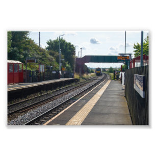Spoorwegstation Cottingley, Leeds Foto Afdruk