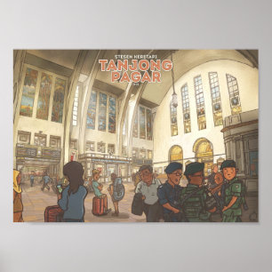 Spoorwegstation Tanjong Pagar Afbeeldingen van S Poster