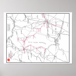 Spoorwegsysteemkaart Hagerstown & Frederick (c 192 Poster