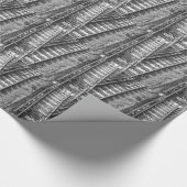 Spoorwegtracks Afbeelding. Cadeaupapier (Hoek)