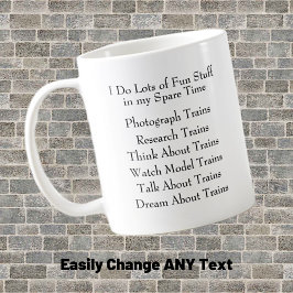 Spoorwegtrein Lover Fan - Wat ik in de vrije tijd  Koffiemok